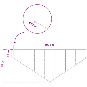 Περίγραμμα γκαζόν 4 pcs 100 x 45 cm Ατσάλι Ασημί - Pakobazaar