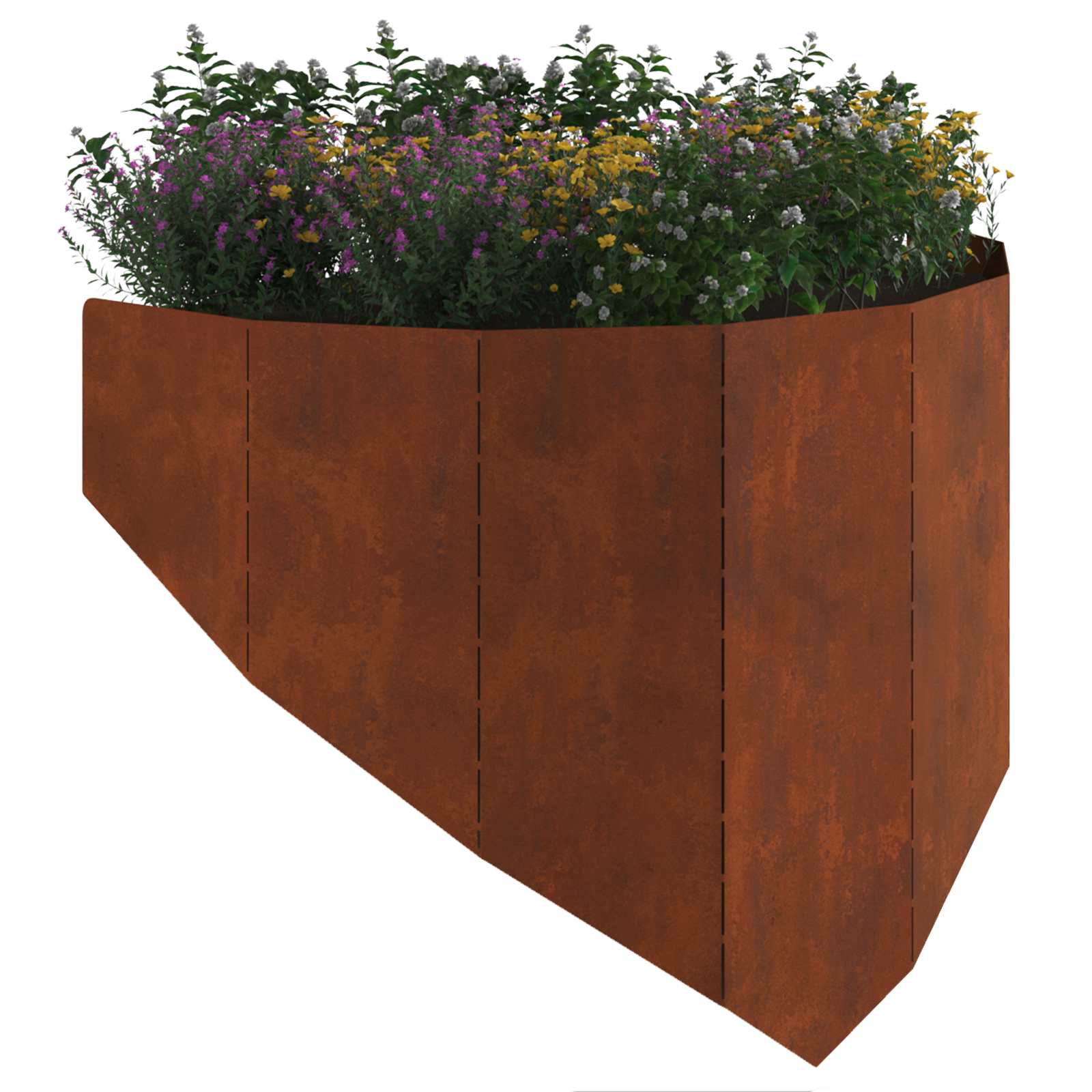 Περίγραμμα γκαζόν 4 pcs 100 x 45 cm Ατσάλι Σκ rusty
