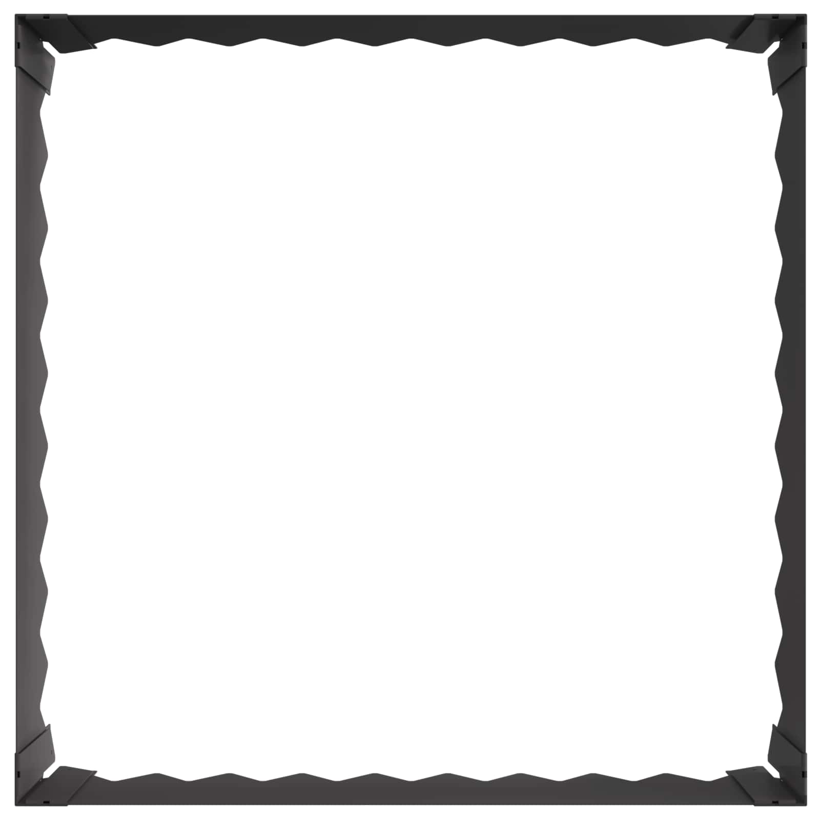 Περίγραμμα γκαζόν 60 x 60 x 20 εκ Ατσάλι Μαύρο - Pakobazaar