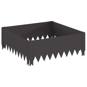Περίγραμμα γκαζόν 4 pcs 60 x 60 x 20 εκ Ατσάλι Μαύρο - Pakobazaar