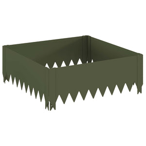Περίγραμμα γκαζόν 4 τμχ. 60 x 60 x 20 εκ Ατσάλι Λαδί - Pakobazaar