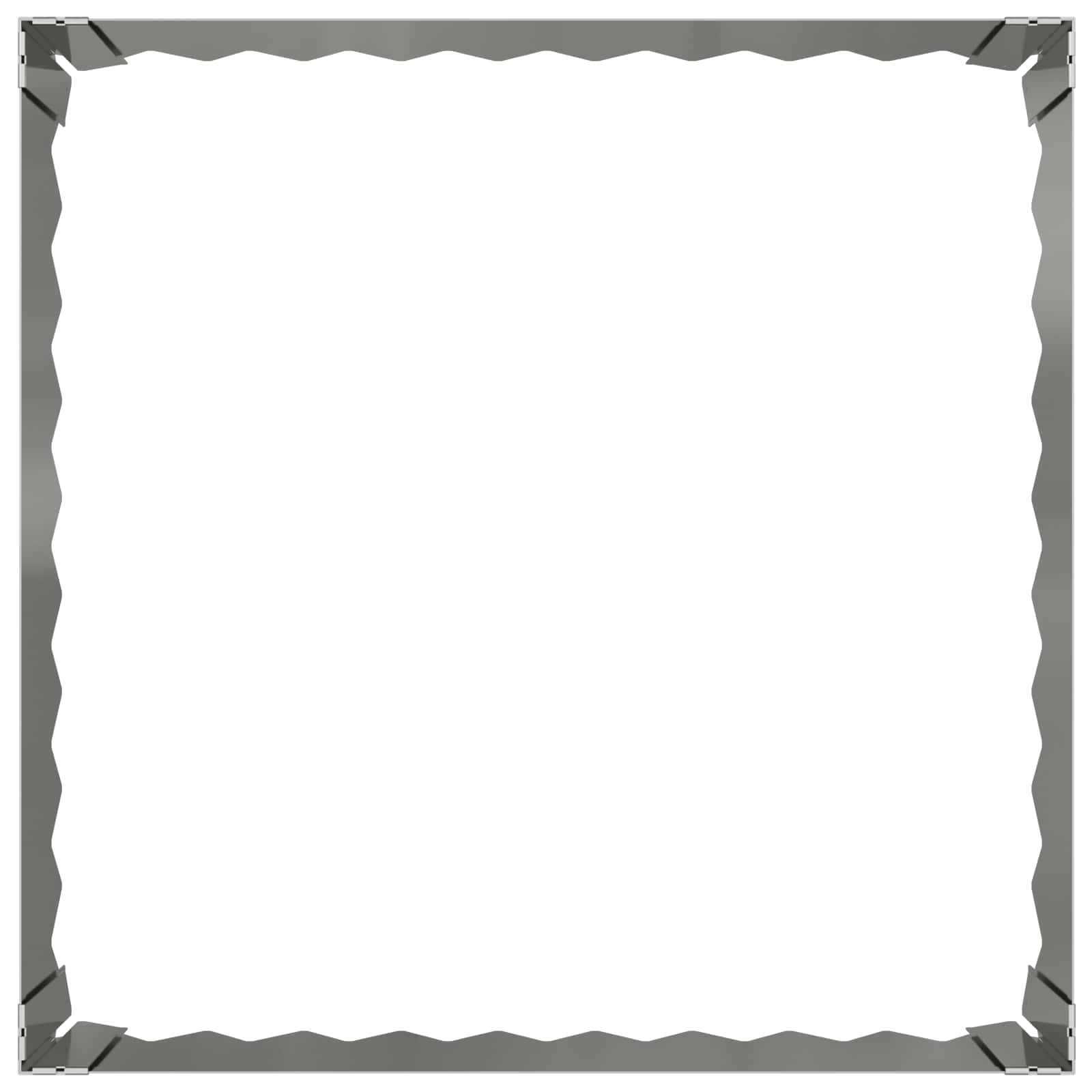 Περίγραμμα γκαζόν 60 x 60 x 20 εκ Ατσάλι Ασημί