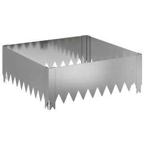 Περίγραμμα γκαζόν 4 pcs 60 x 60 x 20 εκ Ατσάλι Ασημί - Pakobazaar