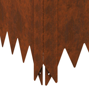 Περίγραμμα γκαζόν 4 pcs 60 x 60 x 20 εκ Ατσάλι Σκ rusty - Pakobazaar