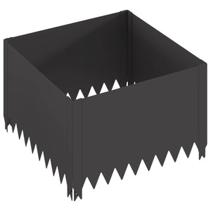 Περίγραμμα γκαζόν 4 pcs 60 x 60 x 35 cm Ατσάλι Μαύρο - Pakobazaar