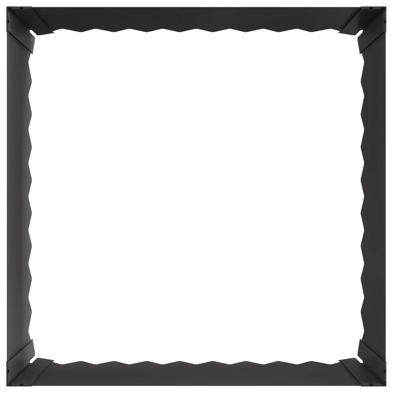 Περίγραμμα γκαζόν 4 pcs 60 x 60 x 35 cm Ατσάλι Μαύρο