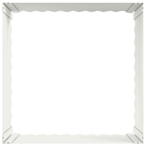Περίγραμμα γκαζόν 4 τμχ. 60 x 60 x 35 cm Ατσάλι Λευκό - Pakobazaar