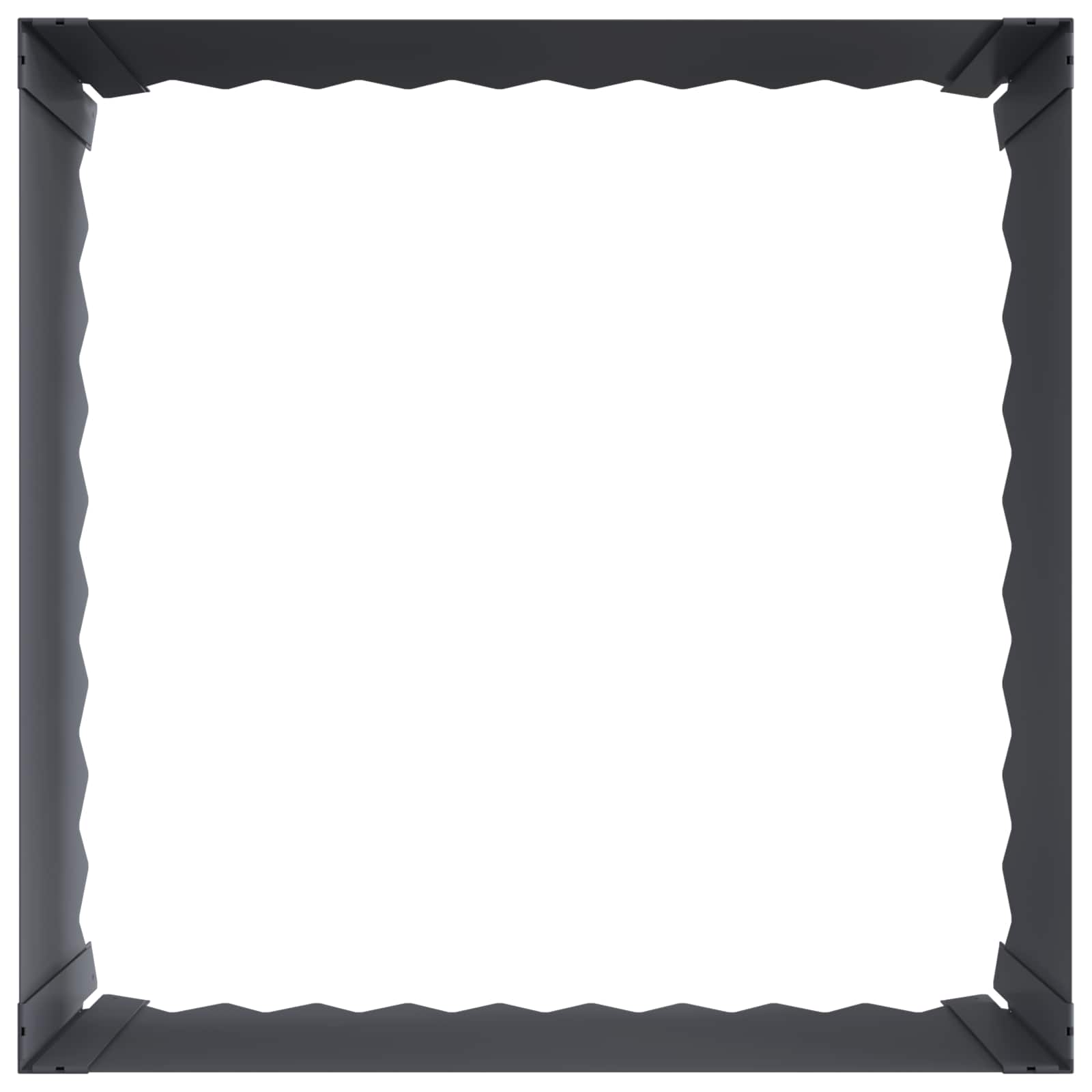 Περίγραμμα γκαζόν 4 pcs 60 x 60 x 35 cm Ατσάλι Ανθρακί