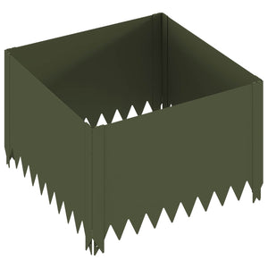 Περίγραμμα γκαζόν 4 τμχ. 60 x 60 x 35 cm Ατσάλι Λαδί - Pakobazaar