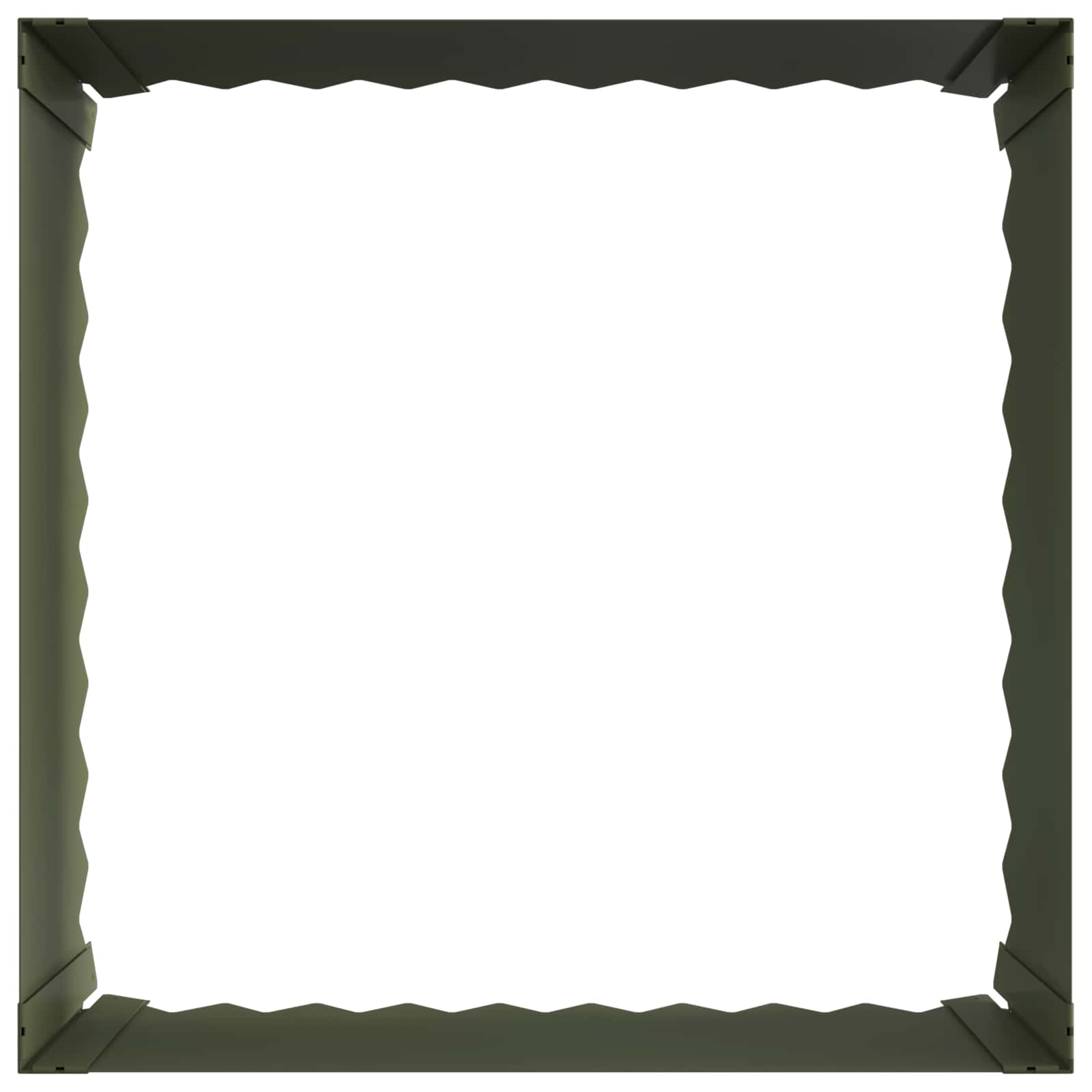 Περίγραμμα γκαζόν 4 τμχ. 60 x 60 x 35 cm Ατσάλι Λαδί - Pakobazaar