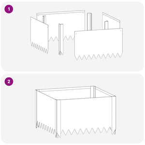 Περίγραμμα γκαζόν 60 x 60 x 35 cm Ατσάλι Ασημί