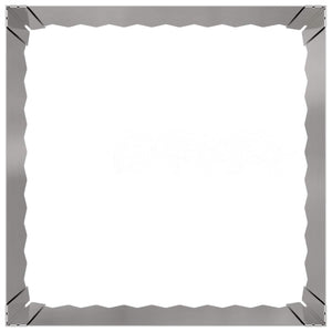 Περίγραμμα γκαζόν 4 τμχ. 60 x 60 x 35 cm Ατσάλι Ασημί