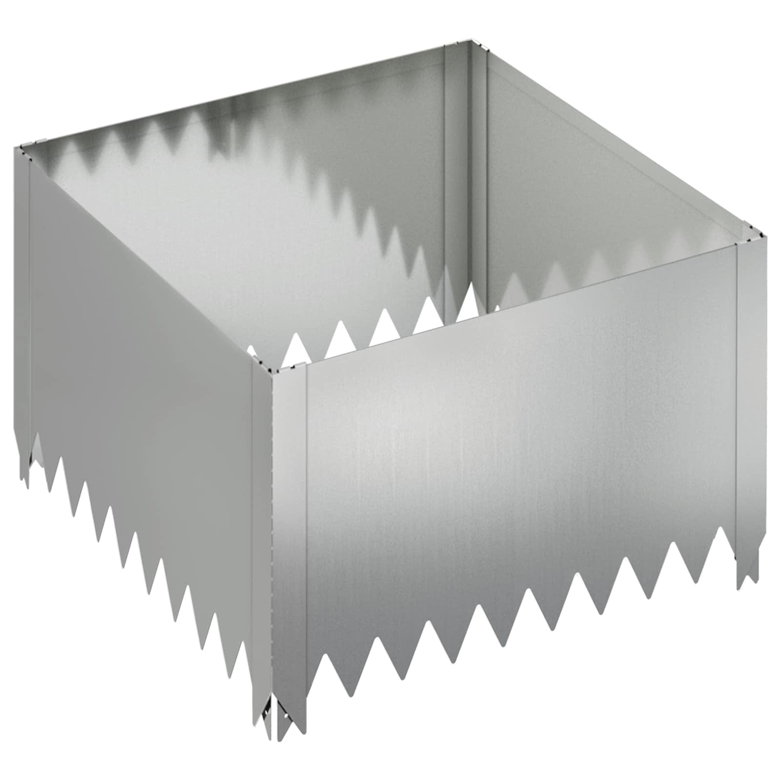 Περίγραμμα γκαζόν 60 x 60 x 35 cm Ατσάλι Ασημί