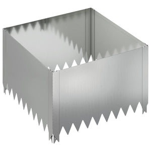 Περίγραμμα γκαζόν 4 pcs 60 x 60 x 35 cm Ατσάλι Ασημί - Pakobazaar