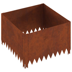 Περίγραμμα γκαζόν 4 pcs 60 x 60 x 35 cm Ατσάλι Σκ rusty - Pakobazaar