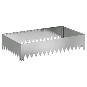Περίγραμμα γκαζόν 4 pcs 100 x 60 x 20 εκ. Ατσάλι Ασημί - Pakobazaar