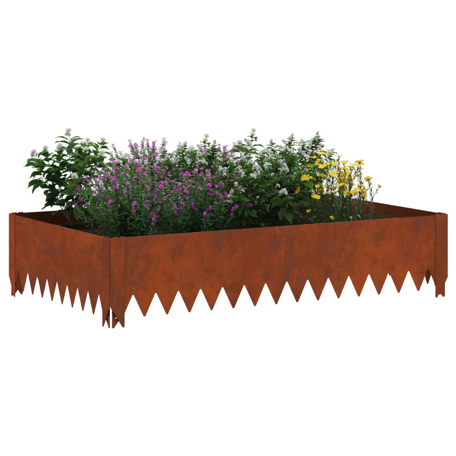 Περίγραμμα γκαζόν 100 x 60 x 20 εκ. Ατσάλι Σκ rusty