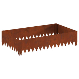 Περίγραμμα γκαζόν 4 pcs 100 x 60 x 20 εκ. Ατσάλι Σκ rusty - Pakobazaar