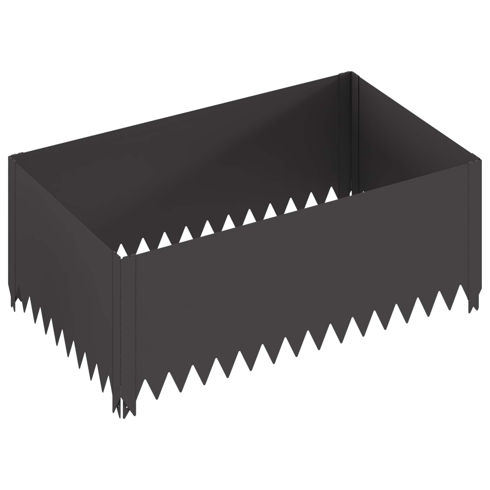 Περίγραμμα γκαζόν 100 x 60 x 35 cm Ατσάλι Μαύρο - Pakobazaar