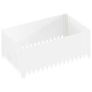 Περίγραμμα γκαζόν 4 τμχ. 100 x 60 x 35 cm Ατσάλι Λευκό
