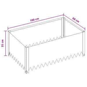 Περίγραμμα γκαζόν 100 x 60 x 35 cm Ατσάλι Ασημί