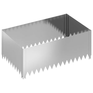 Περίγραμμα γκαζόν 4 pcs 100 x 60 x 35 cm Ατσάλι Ασημί - Pakobazaar