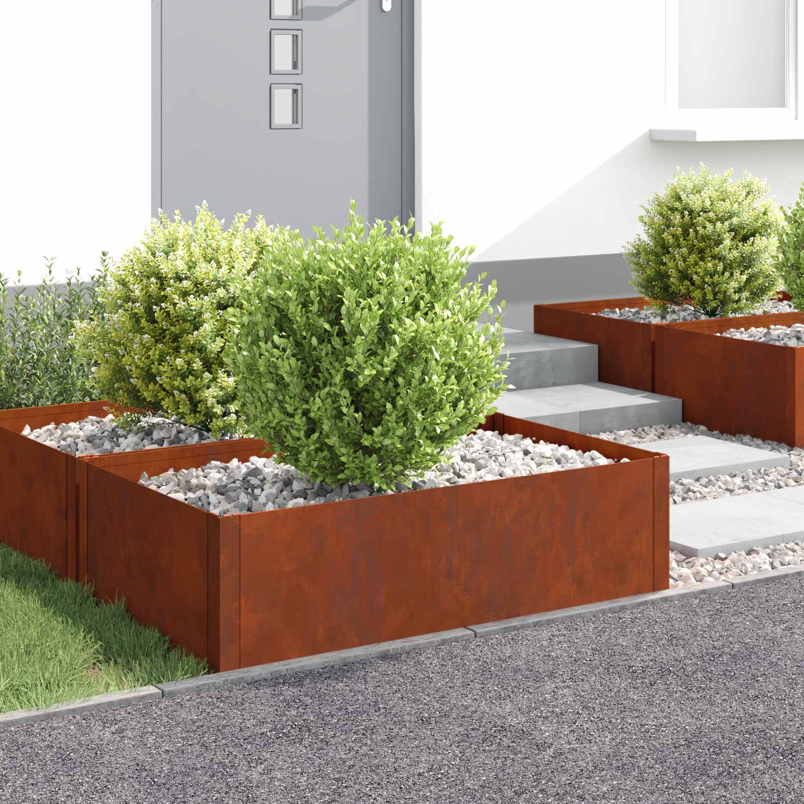 Περίγραμμα γκαζόν 100 x 60 x 35 cm Ατσάλι Σκ rusty