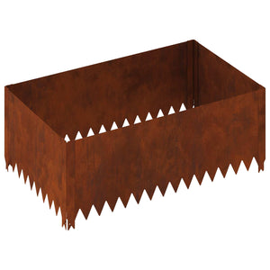 Περίγραμμα γκαζόν 4 pcs 100 x 60 x 35 cm Ατσάλι Σκ rusty - Pakobazaar