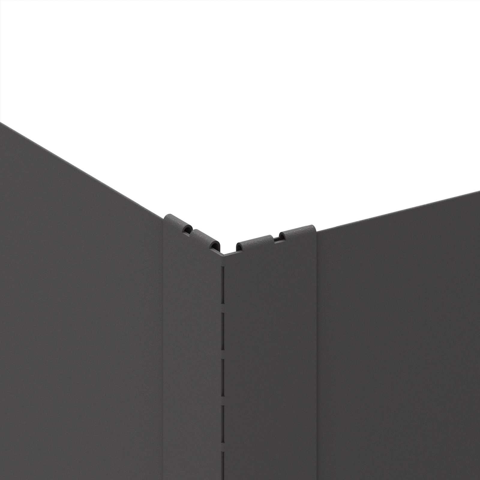 Περίγραμμα γκαζόν 4 pcs 100 x 100 x 20 cm Ατσάλι Μαύρο