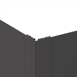 Περίγραμμα γκαζόν 4 pcs 100 x 100 x 20 cm Ατσάλι Μαύρο - Pakobazaar
