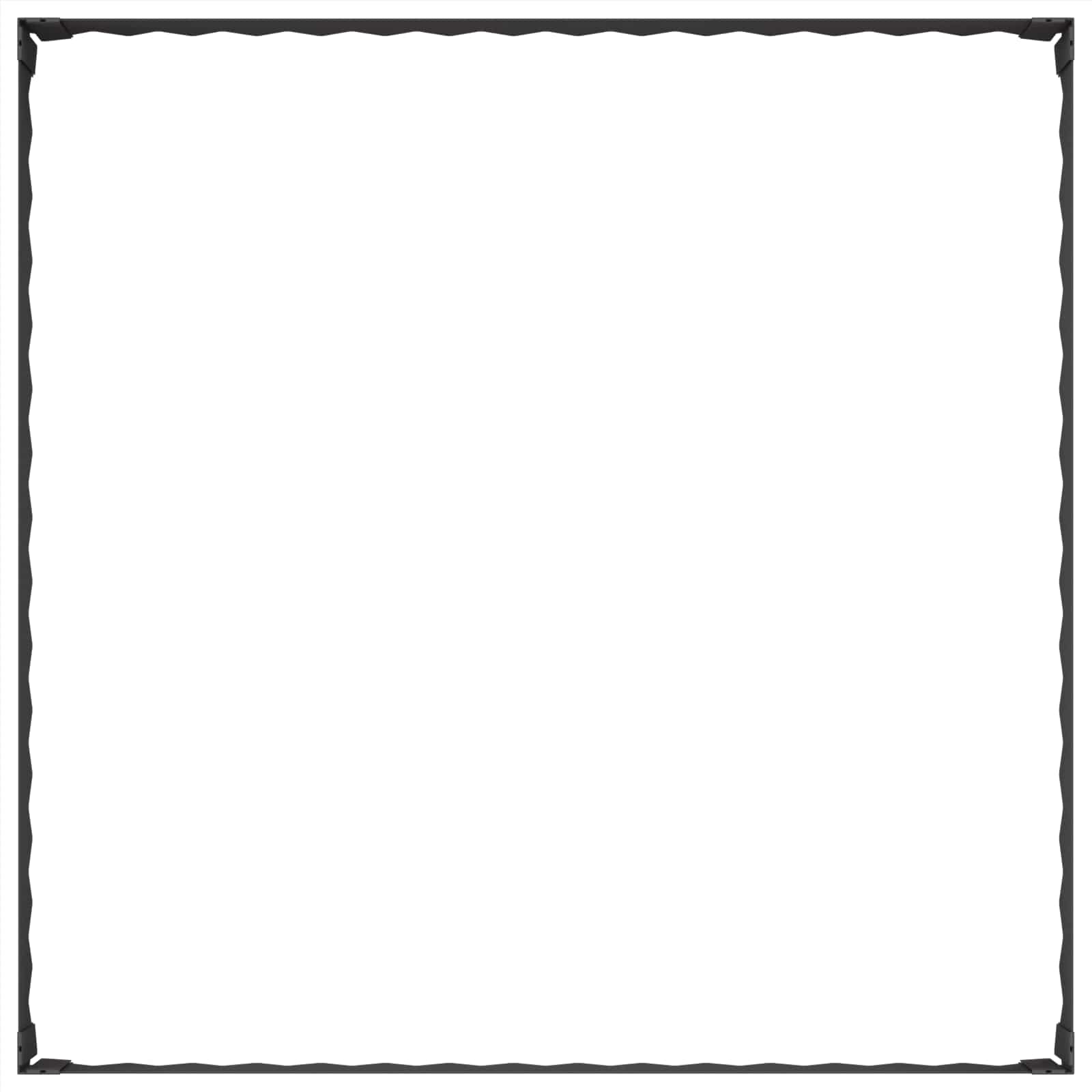 Περίγραμμα γκαζόν 4 pcs 100 x 100 x 20 cm Ατσάλι Μαύρο
