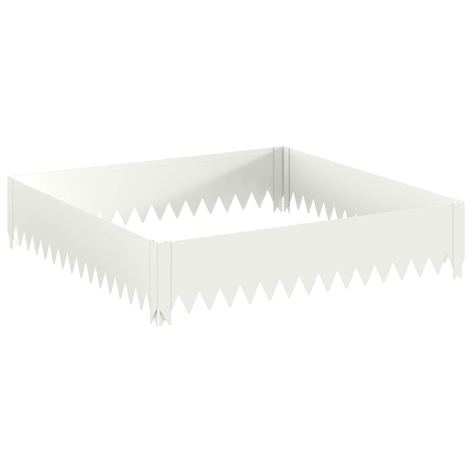 Περίγραμμα γκαζόν 100 x 100 x 20 cm Ατσάλι Λευκό - Pakobazaar