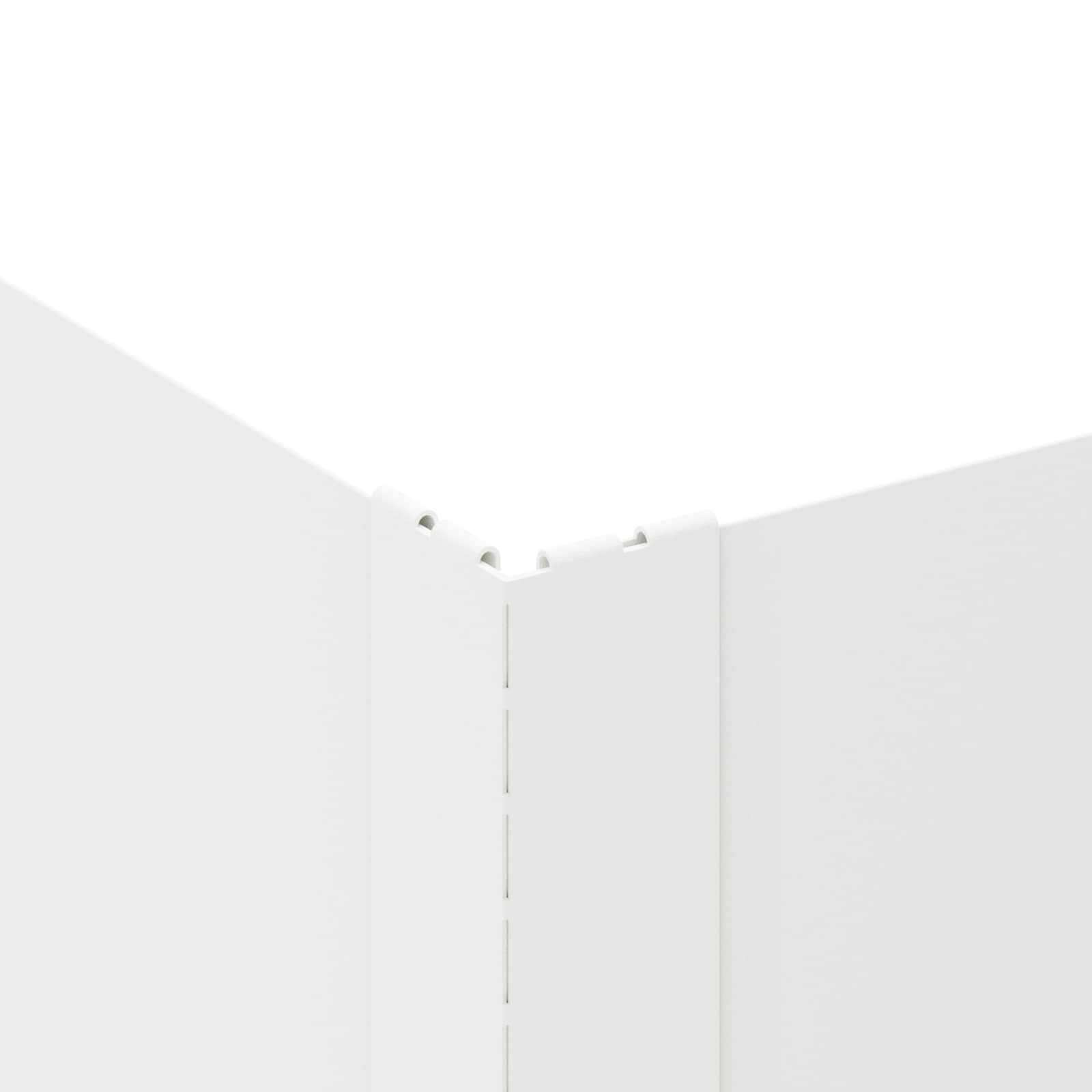 Περίγραμμα γκαζόν 4 τμχ. 100 x 100 x 20 cm Ατσάλι Λευκό - Pakobazaar