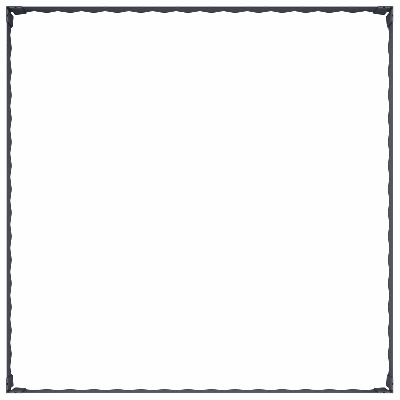 Περίγραμμα γκαζόν 100 x 100 x 20 cm Ατσάλι Ανθρακί - Pakobazaar