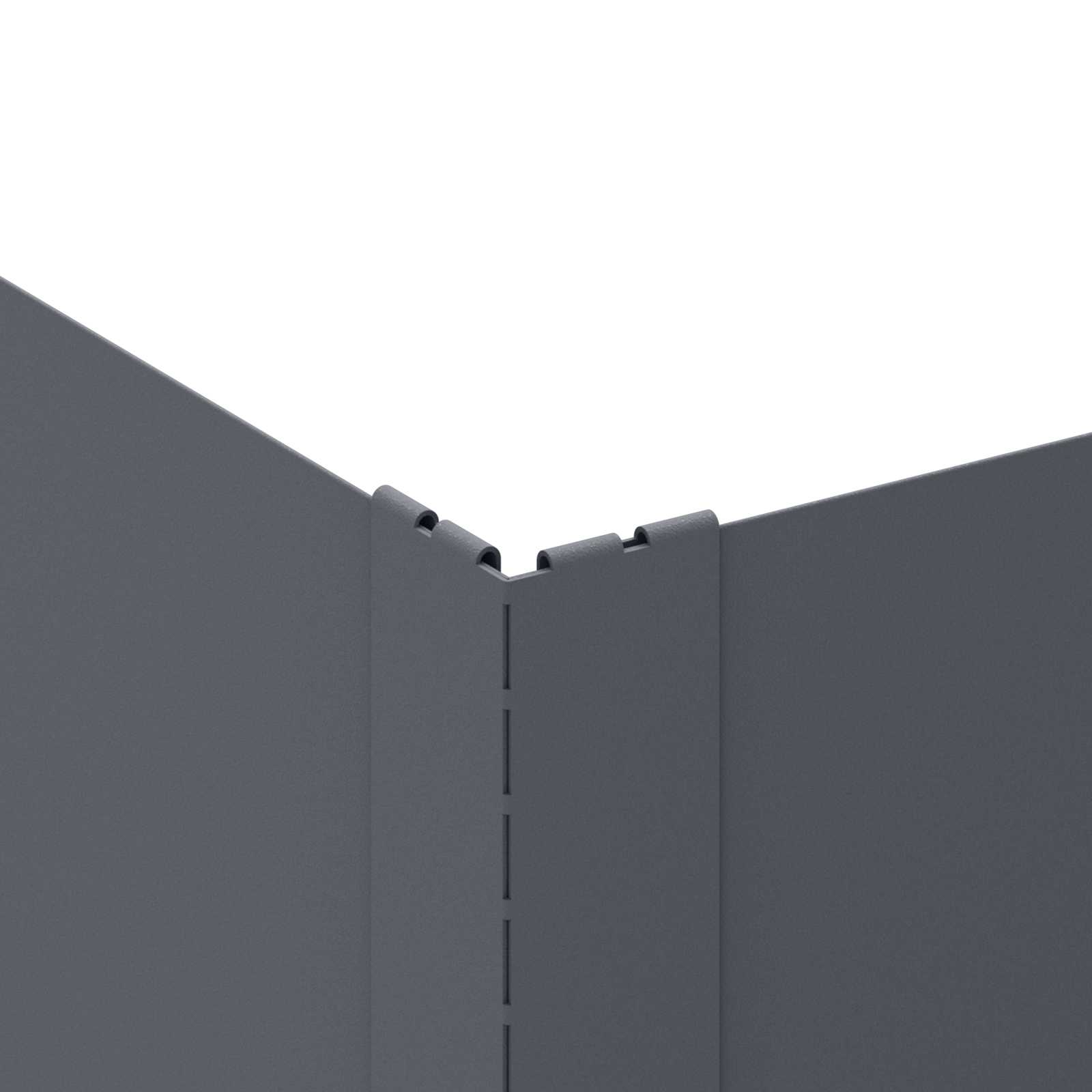 Περίγραμμα γκαζόν 4 τμχ. 100 x 100 x 20 cm Ατσάλι Ανθρακί - Pakobazaar
