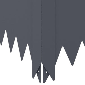 Περίγραμμα γκαζόν 4 τμχ. 100 x 100 x 20 cm Ατσάλι Ανθρακί - Pakobazaar