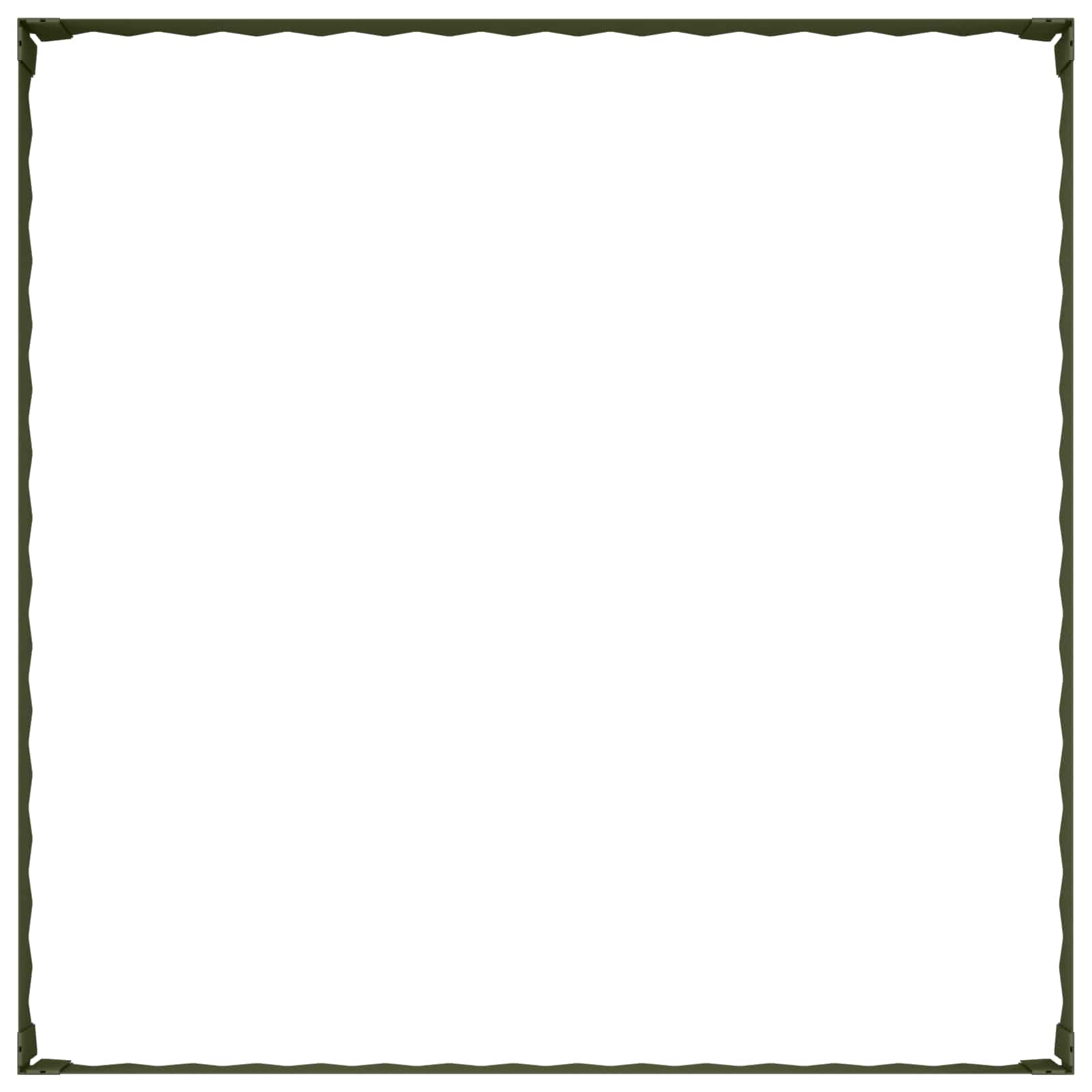 Περίγραμμα γκαζόν 100 x 100 x 20 cm Ατσάλι Λαδί - Pakobazaar