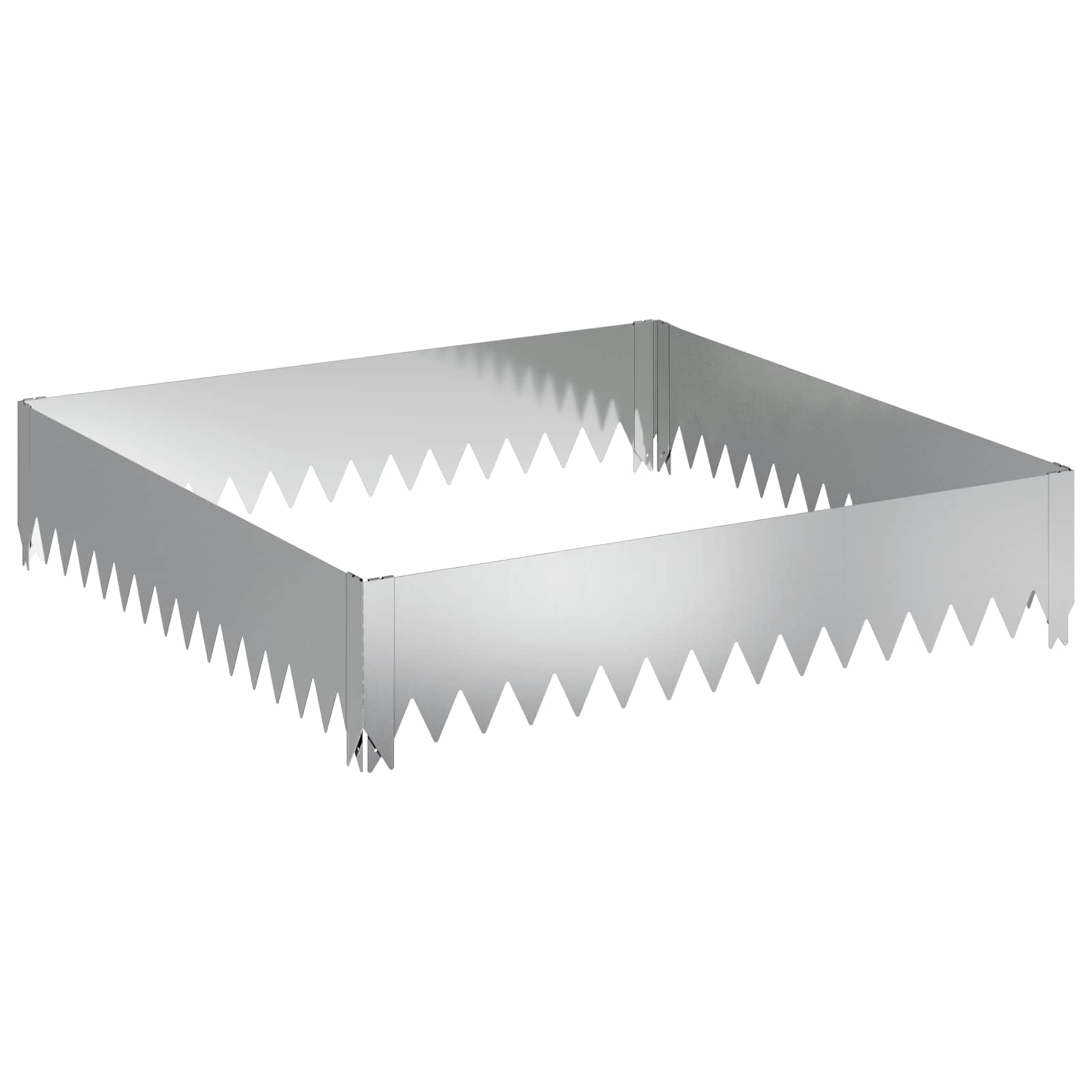 Περίγραμμα γκαζόν 100 x 100 x 20 cm Ατσάλι Ασημί
