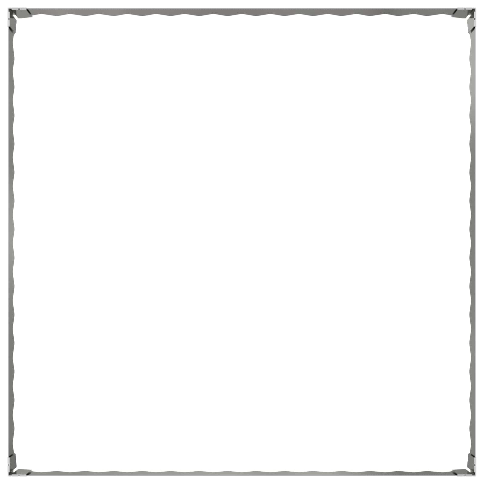 Περίγραμμα γκαζόν 100 x 100 x 20 cm Ατσάλι Ασημί