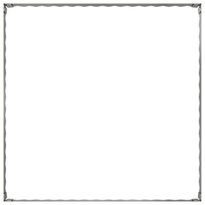 Περίγραμμα γκαζόν 100 x 100 x 20 cm Ατσάλι Ασημί - Pakobazaar