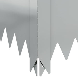 Περίγραμμα γκαζόν 4 pcs 100 x 100 x 20 cm Ατσάλι Ασημί - Pakobazaar