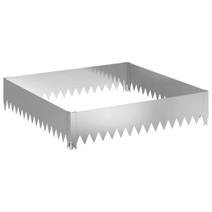 Περίγραμμα γκαζόν 4 pcs 100 x 100 x 20 cm Ατσάλι Ασημί - Pakobazaar