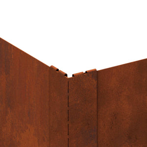 Περίγραμμα γκαζόν 100 x 100 x 20 cm Ατσάλι Σκ rusty - Pakobazaar