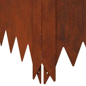Περίγραμμα γκαζόν 100 x 100 x 20 cm Ατσάλι Σκ rusty - Pakobazaar
