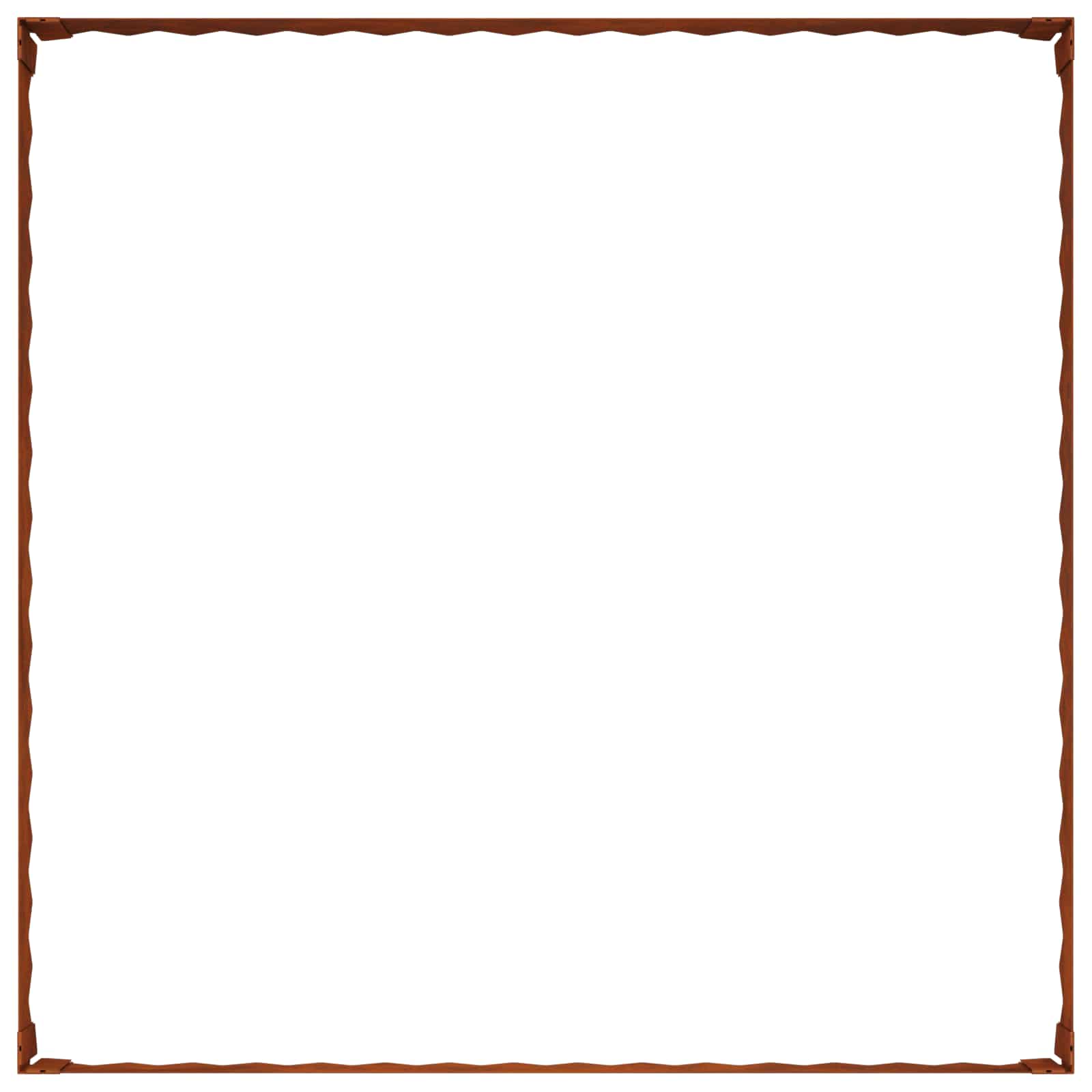 Περίγραμμα γκαζόν 100 x 100 x 20 cm Ατσάλι Σκ rusty