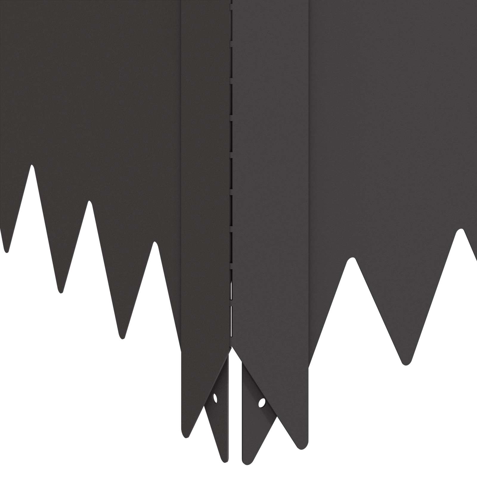Περίγραμμα γκαζόν 100 x 100 x 35 cm Ατσάλι Μαύρο - Pakobazaar