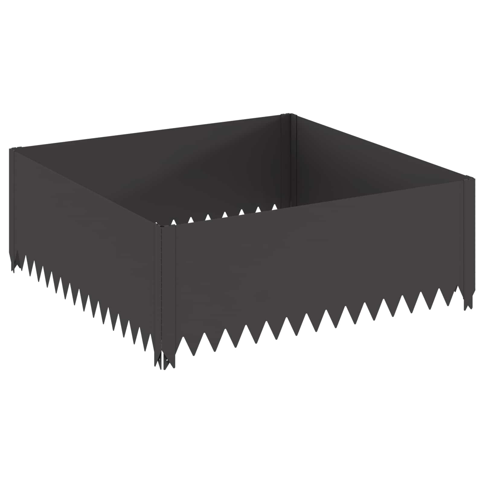 Περίγραμμα γκαζόν 100 x 100 x 35 cm Ατσάλι Μαύρο - Pakobazaar