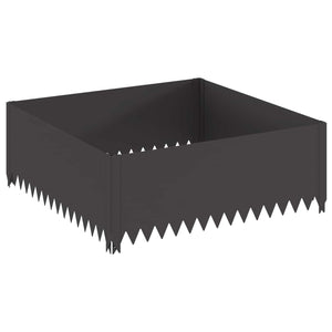 Περίγραμμα γκαζόν 4 τμχ. 100 x 100 x 35 cm Ατσάλι Μαύρο - Pakobazaar