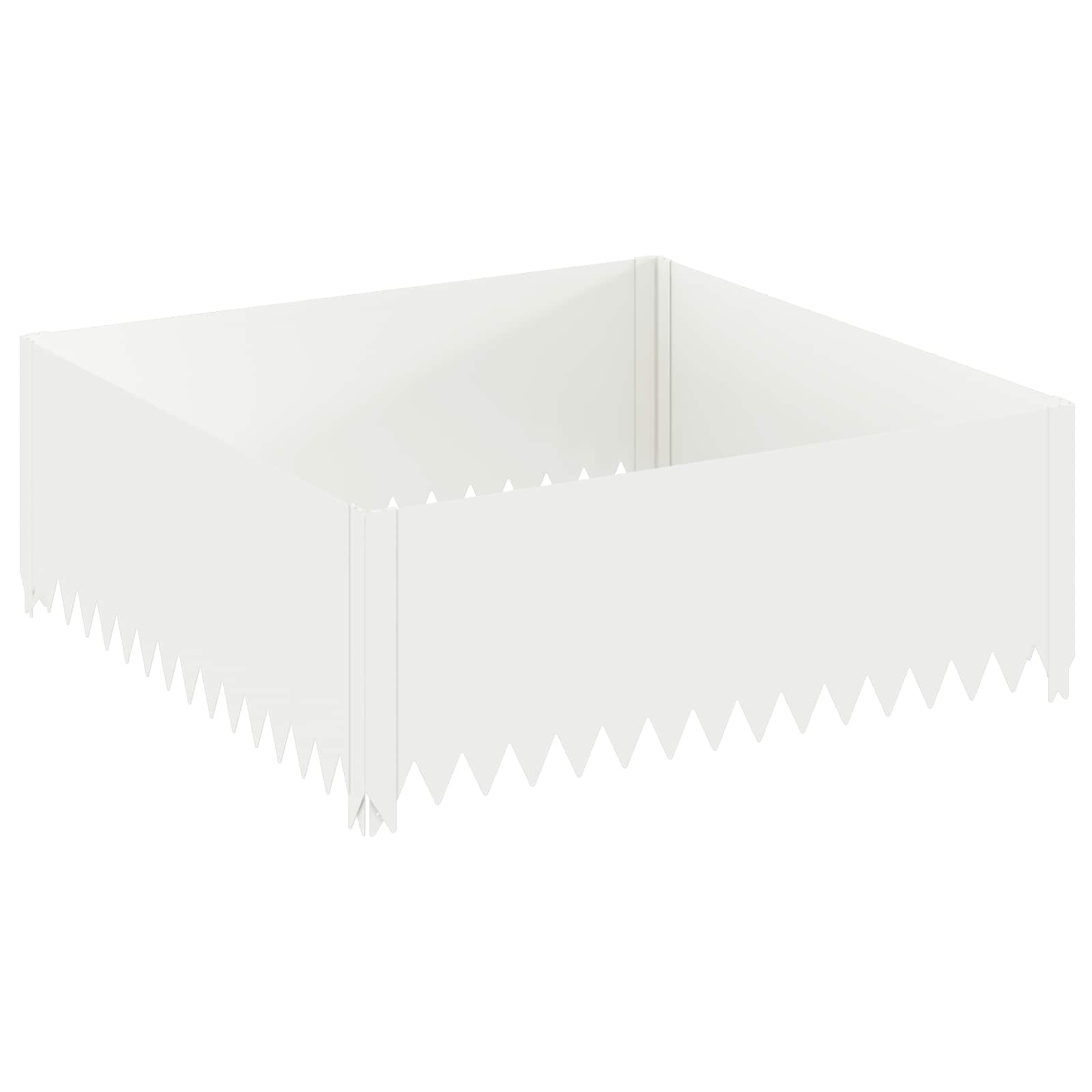 Περίγραμμα γκαζόν 100 x 100 x 35 cm Ατσάλι Λευκό - Pakobazaar