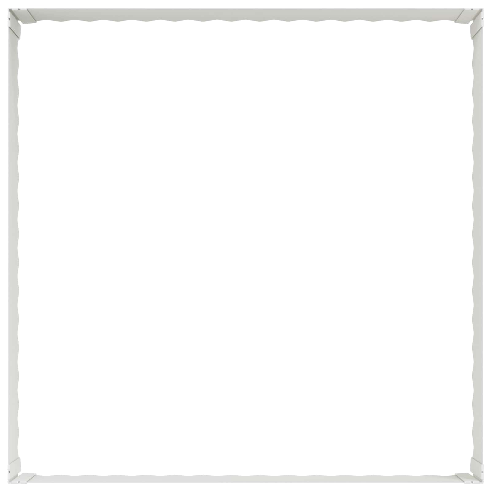 Περίγραμμα γκαζόν 100 x 100 x 35 cm Ατσάλι Λευκό - Pakobazaar